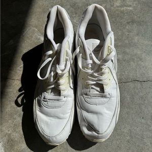 Nike Air Max 90 Leather White Sneakers Men's Size 17